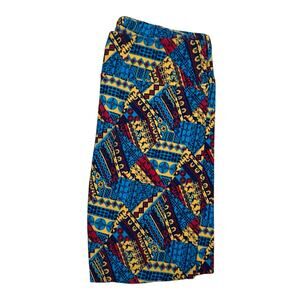 Lularoe Buttery Soft Leggings Size TC Tall & Curvy Patchwork Tribal Print